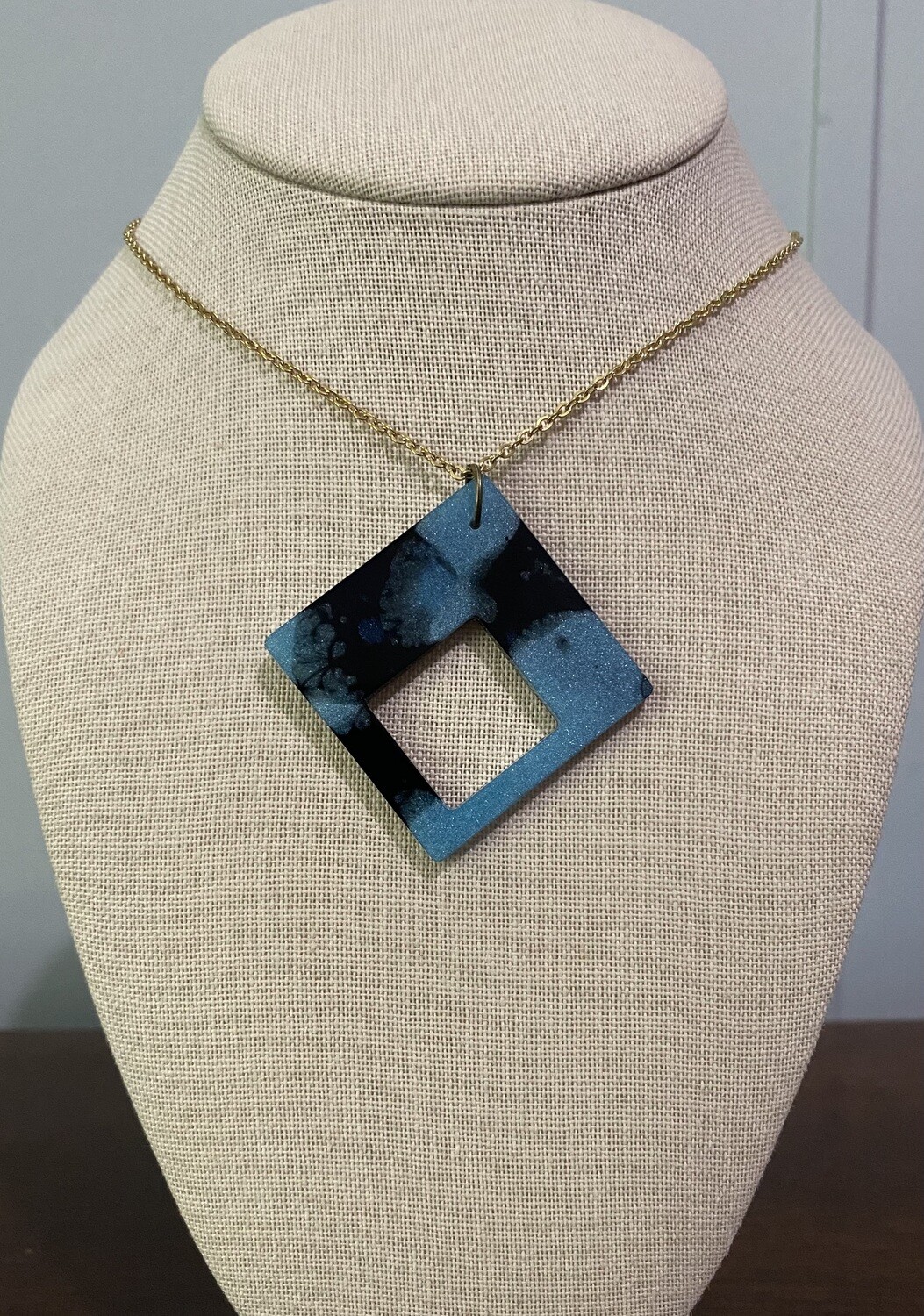 Blue and Black Large Square