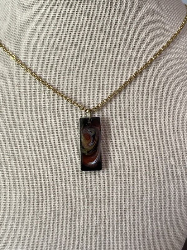 Rectangle Red, Black and Gold