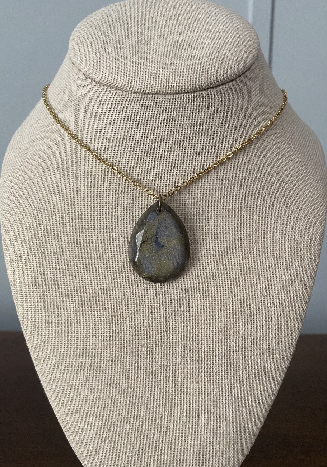Purple Stone Teardrop
