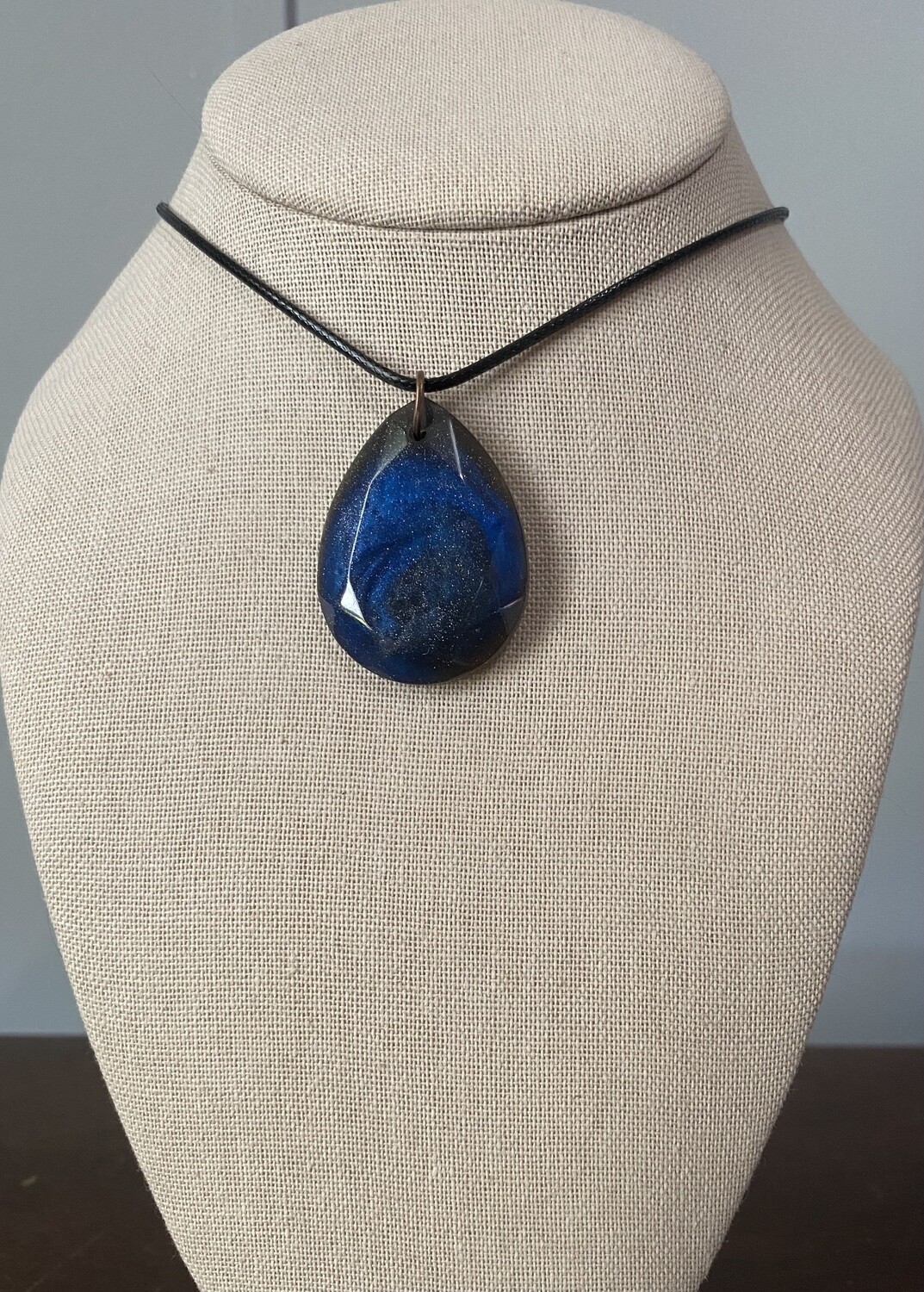 Blue and Black Teardrop