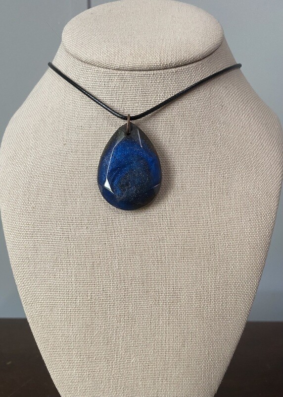 Blue and Black Teardrop