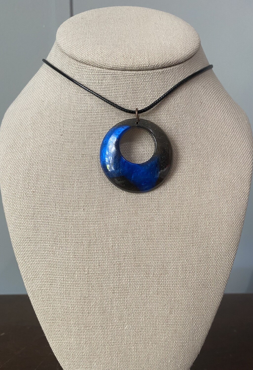 Blue and Black Round