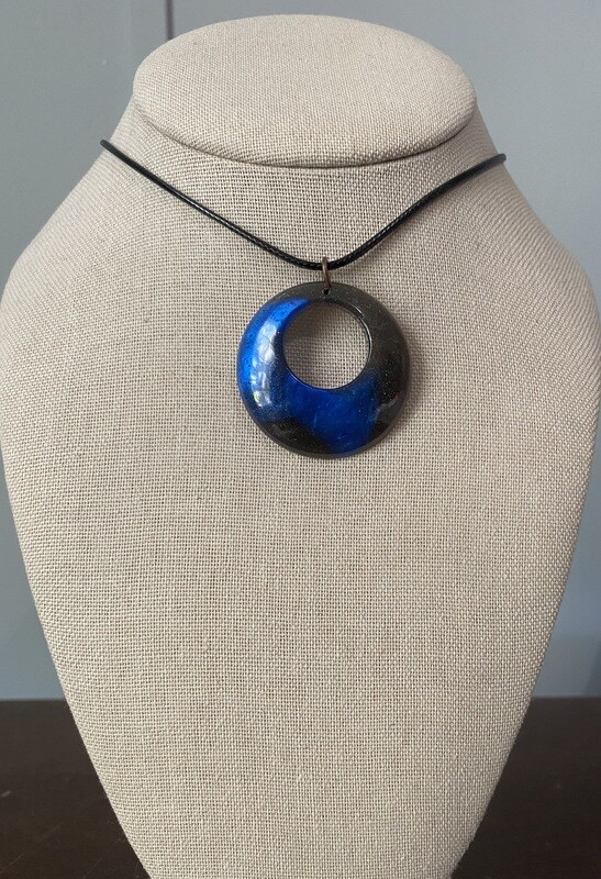 Blue and Black Round