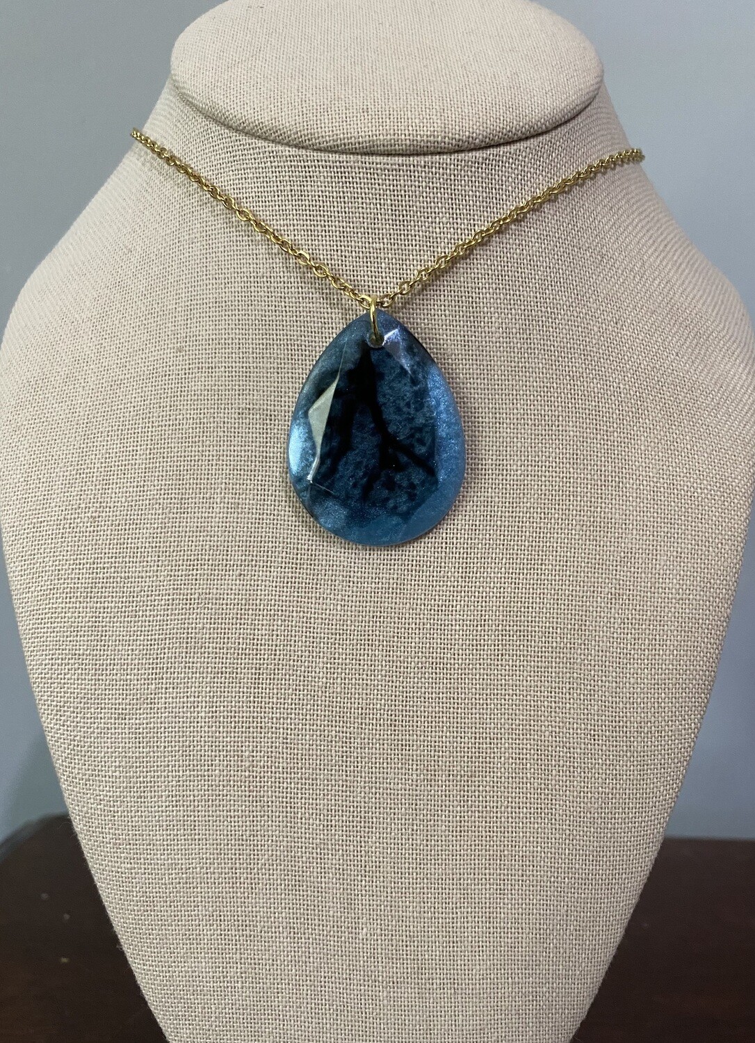 Black and Blue Tear drop