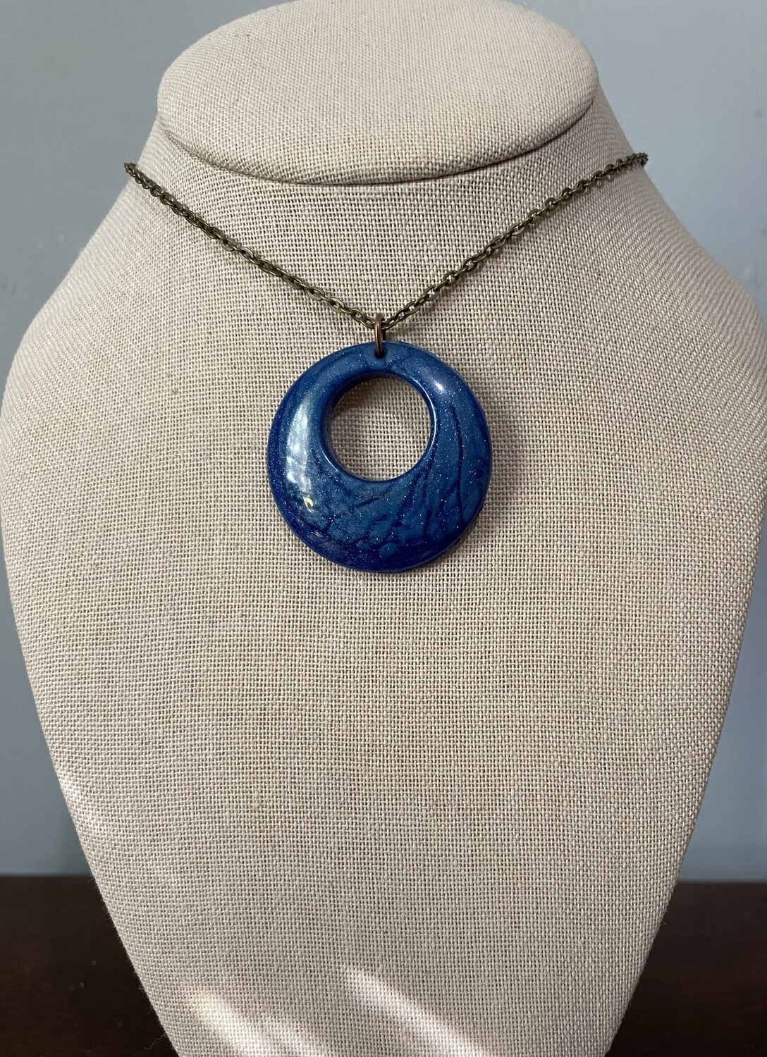 Dark Blue and Black Decorative Round