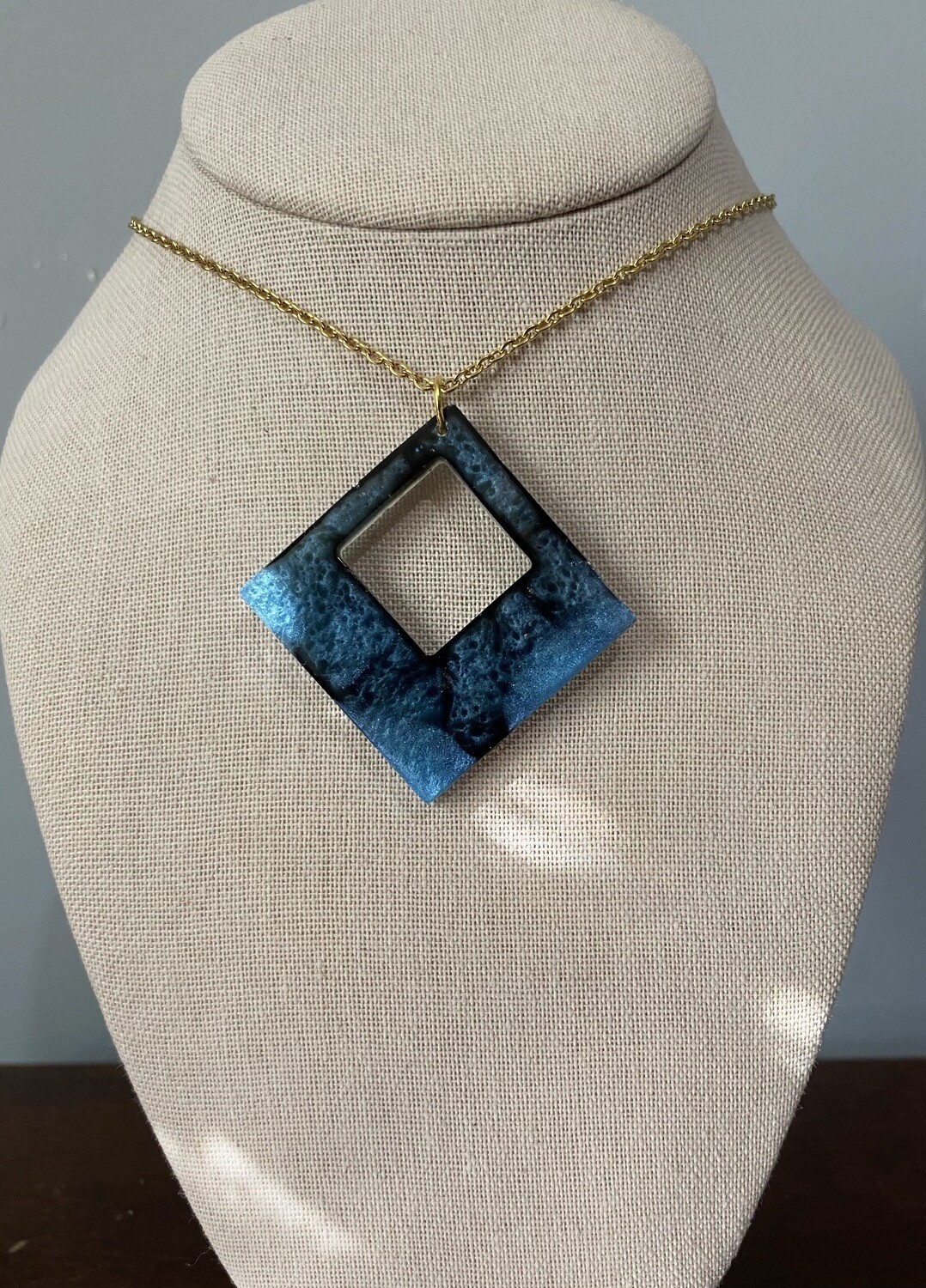 Blue and Black Decorative Square