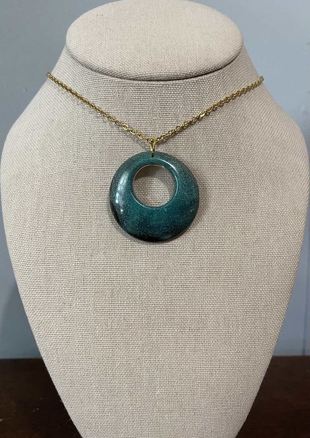 Light Green and Black Round