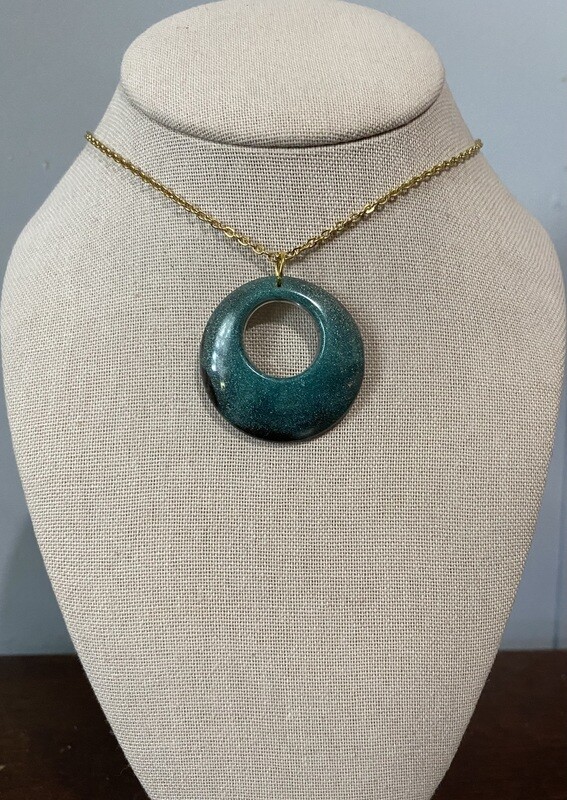 Light Green and Black Round