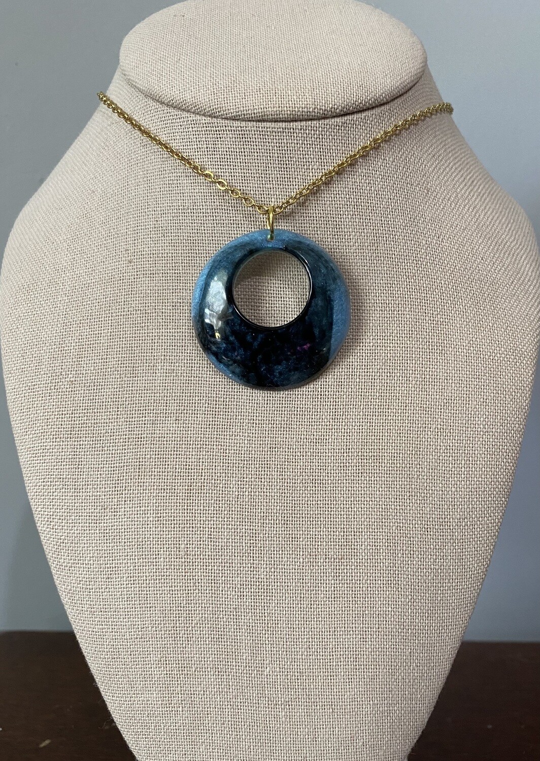 Light Blue and Black Round