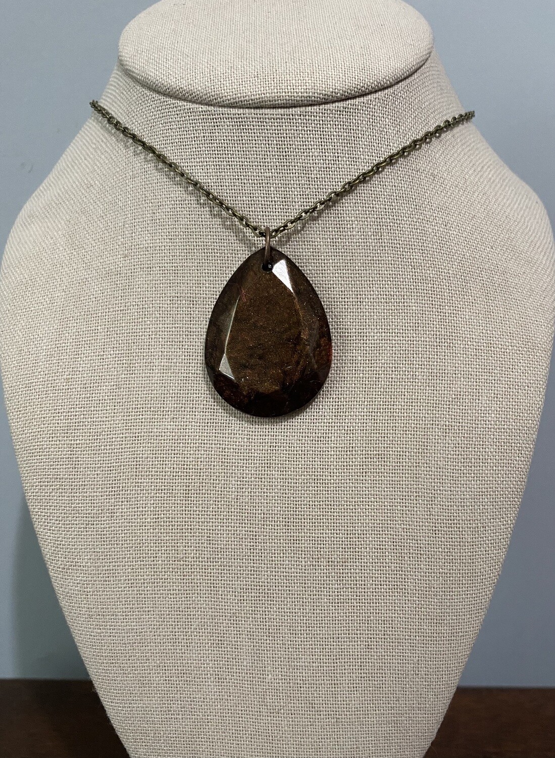 Burgundy with Black Teardrop Large