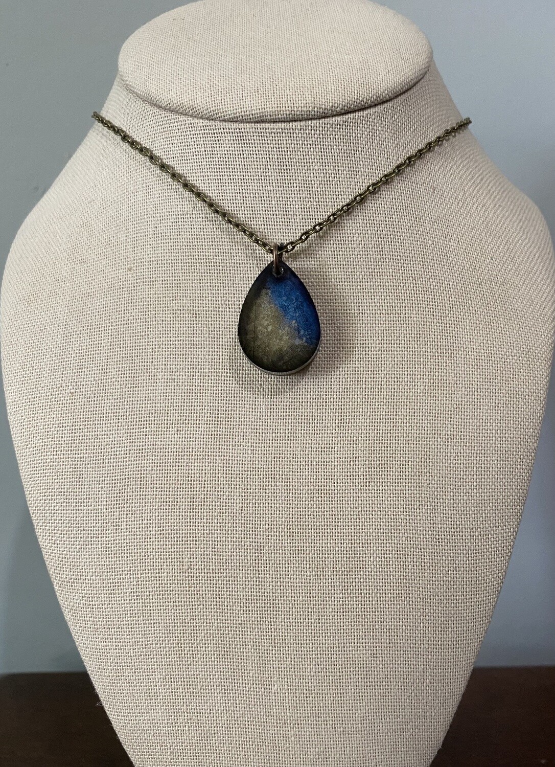 Blue and Gold Teardrop