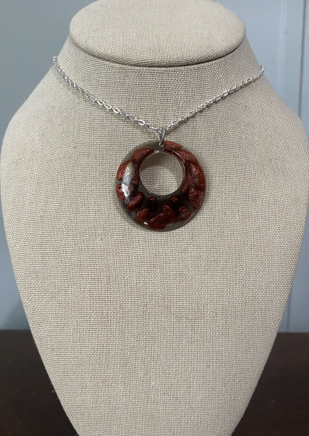 Brown and Black Round Necklace