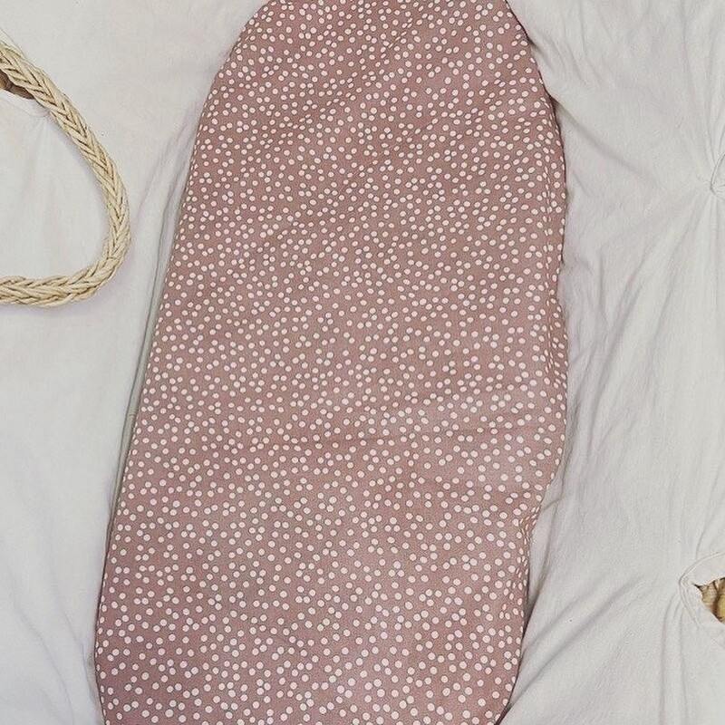 Dusk Pink Spotted Bassinet Sheet/ Change Pad Cover