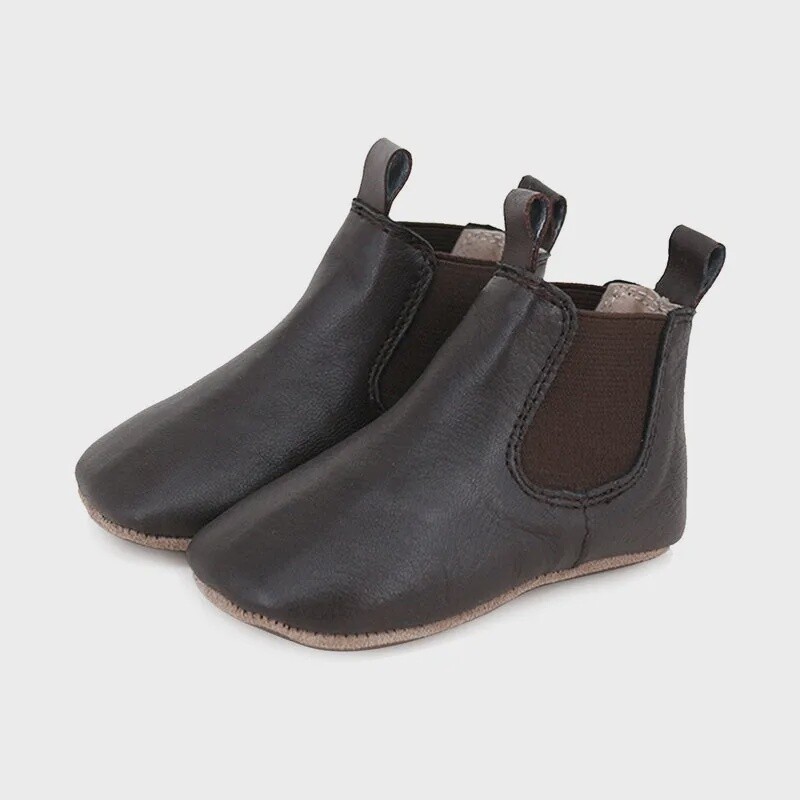 DESIGNED IN AUSKEANIE Baby & Toddler Leather Riding Boots Chocolate (EU18-EU22)