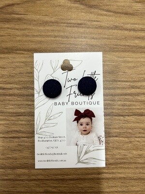 Fabric Button Stud Earrings - 3131