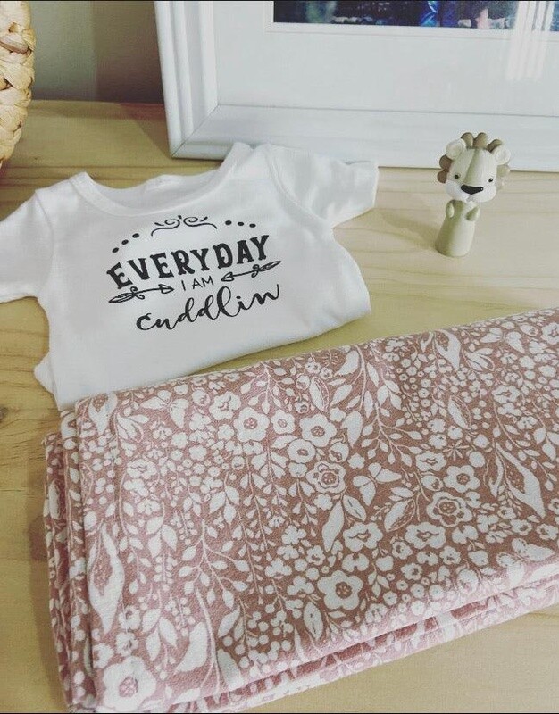 Flannelette Swaddle Wrap Musk Lace