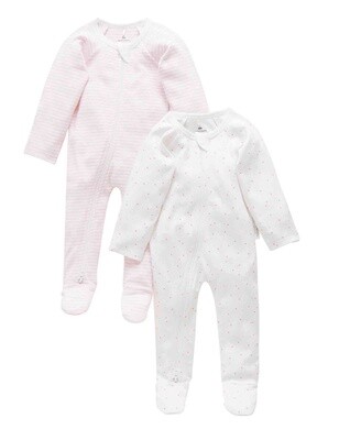 Pale Pink 2 Pack Growsuits