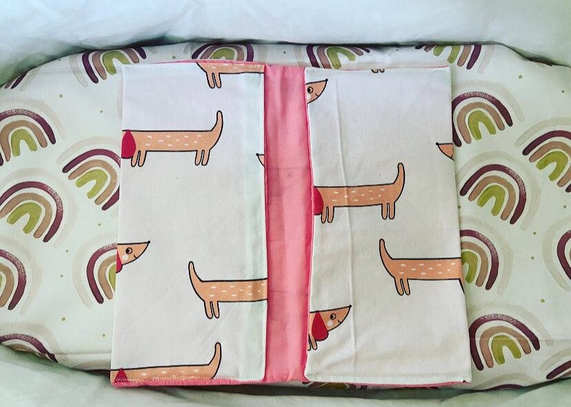 Pink Dog Nappy Wallet