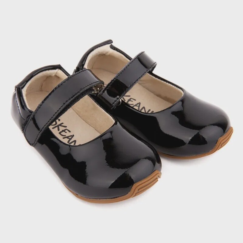 SKEANIE Toddler and Kids Leather Mary-Jane Shoes in Black - Size 23 cm