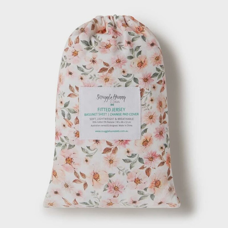 Spring Floral Bassinet Sheet / Change Pad Cover