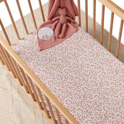 Spring Floral Fitted Cot Sheet
