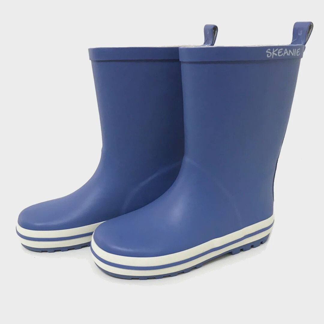 Toddler Gumboots Blue | Natural Rubber Baby Gumboots by SKEANIE