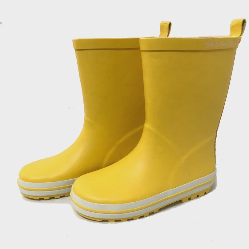Toddler Gumboots Yellow | Natural Rubber Baby Gumboots by SKEANIE