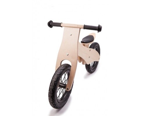 Wooden Balance Bike for Kids Toddler Child 2-6 yr Training Ride Bike Natural Wood with Hand grip rubber tyres spoke wheels