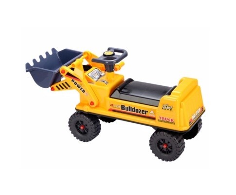 GOMINIMO Kids Ride On Bulldozer Digger Tractor Excavator Toy Car with Helmet GO-KEX-101-JBL
