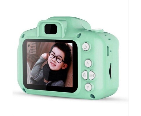Mini Digital Children Camera Kids Camera 2.0&quot; LCD Toy 32G Card HD Green