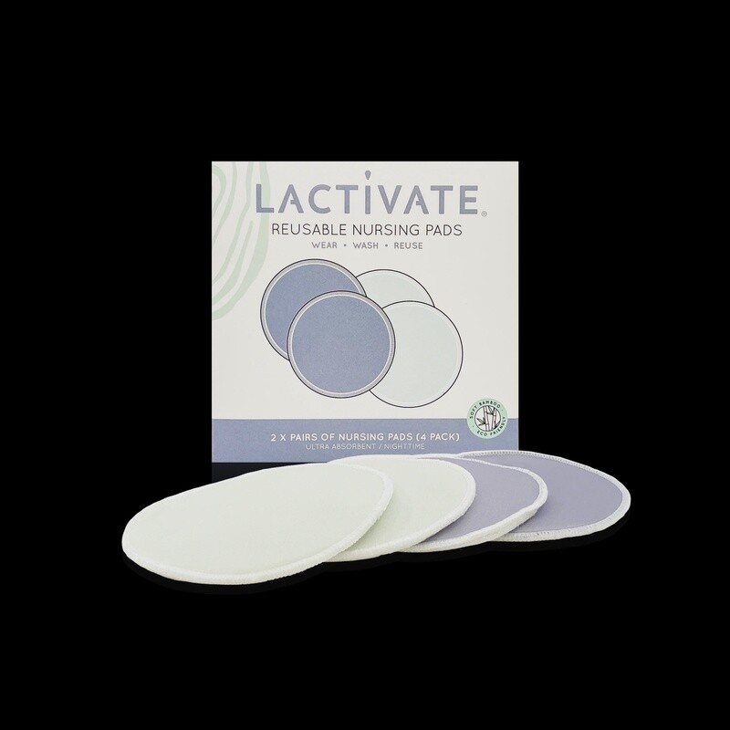 Lactivate® Reusable Night Nursing Pads - 4pk