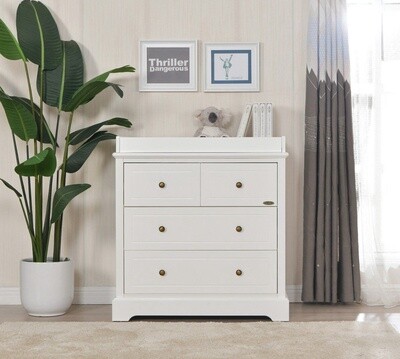 JOY BABY Comet 4 Drawer Chest of Draw with Change Table - White