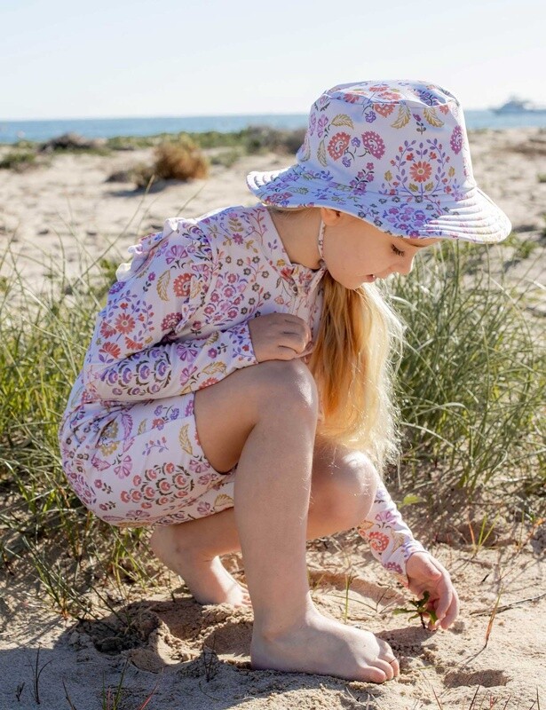 Long Sleeve Rashie Sunsuit Paisley