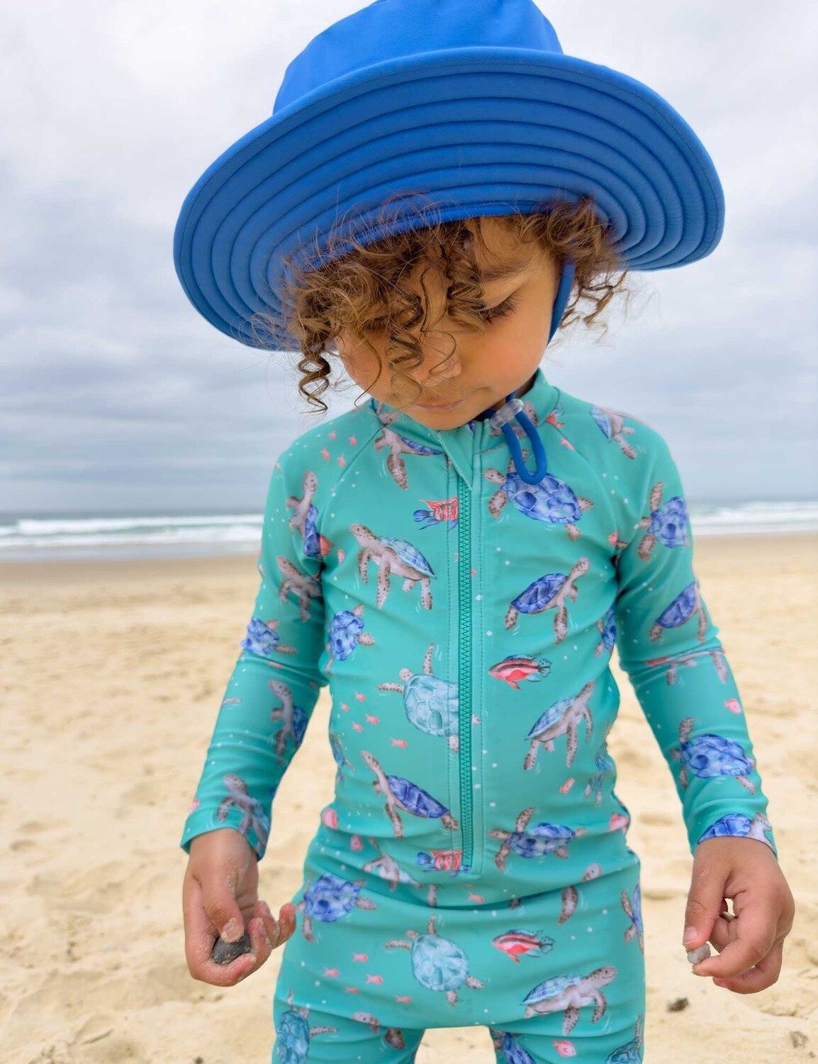Long Sleeve Rashie Sunsuit Sea Turtles
