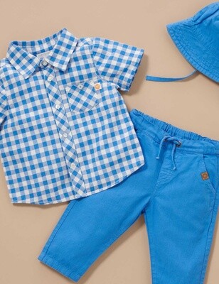 Gingham Linen Blend Shirt