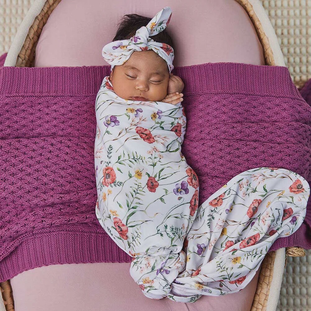 Meadow Organic Jersey Wrap and Topknot Set