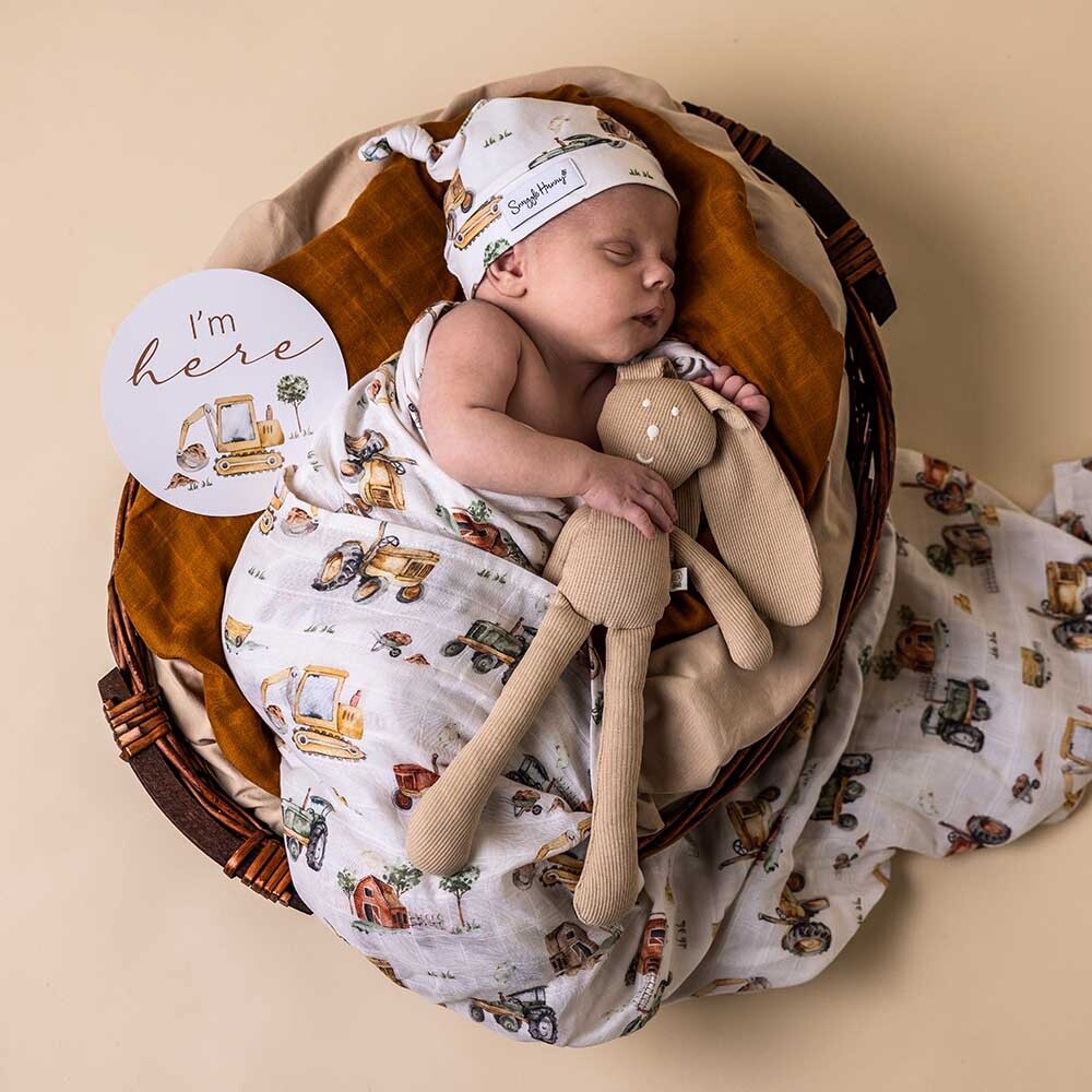 Diggers &amp; Tractors Organic Muslin Wrap