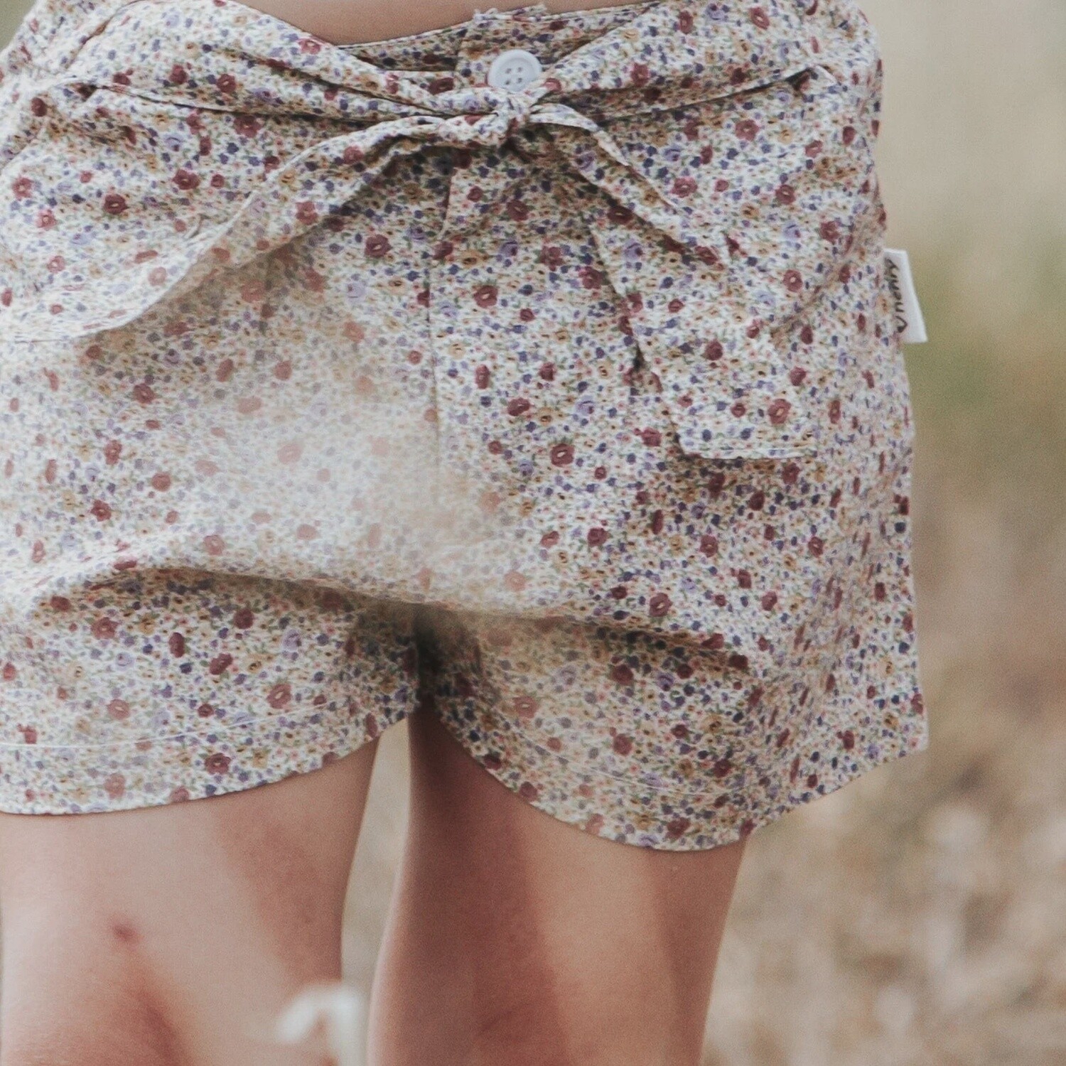 Girls Tie Waist Shorts - Fairyfloss Sunset