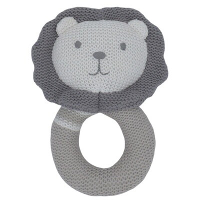 Austin the Lion Knitted Rattle