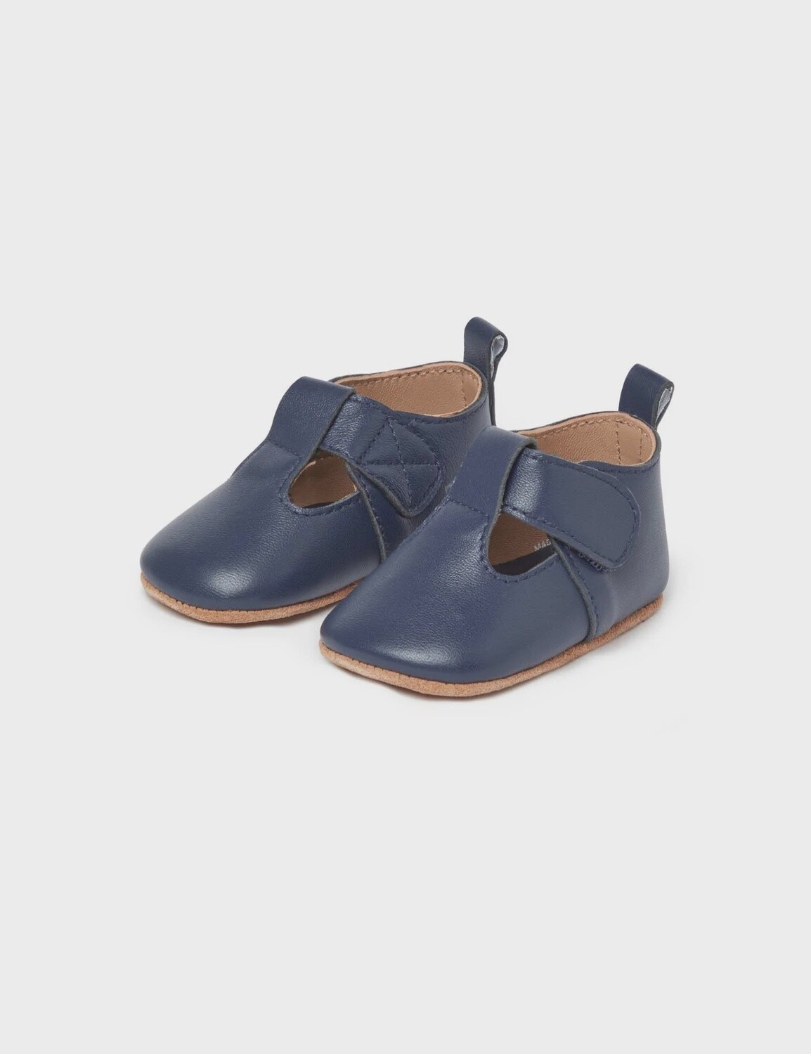 Leather T-Bar - Navy