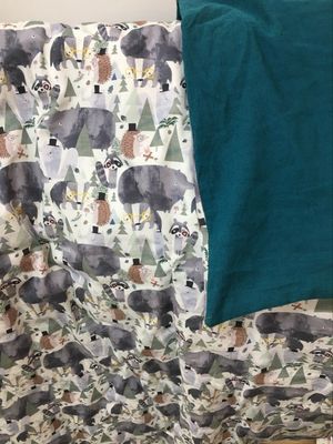 Reversible Cot Quilt- Racoon