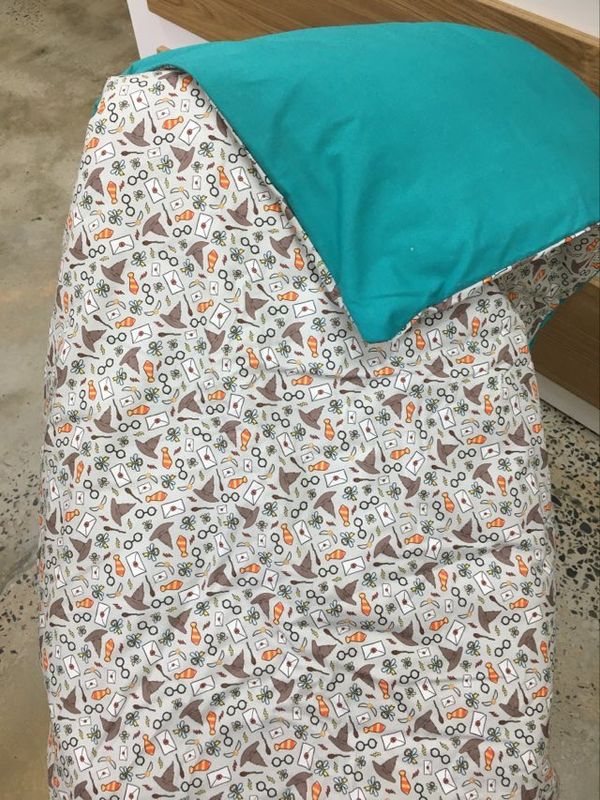 Reversible Cot Quilt- Harry Potter