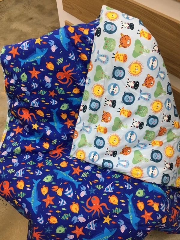 Reversible Cot Quilt- Under the Sea