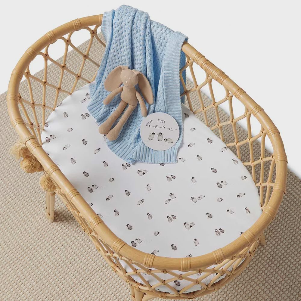 Penguin Organic Bassinet Sheet / Change Pad Cover