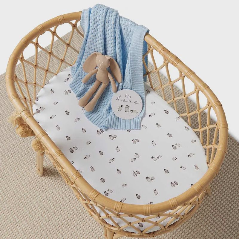 Penguin Organic Bassinet Sheet / Change Pad Cover