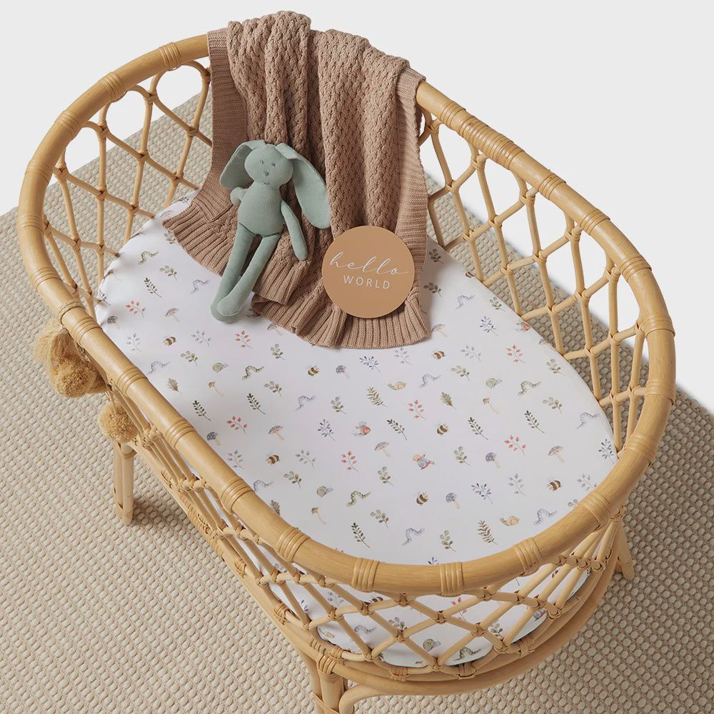 Garden Friends Organic Bassinet Sheet / Change Pad Cover