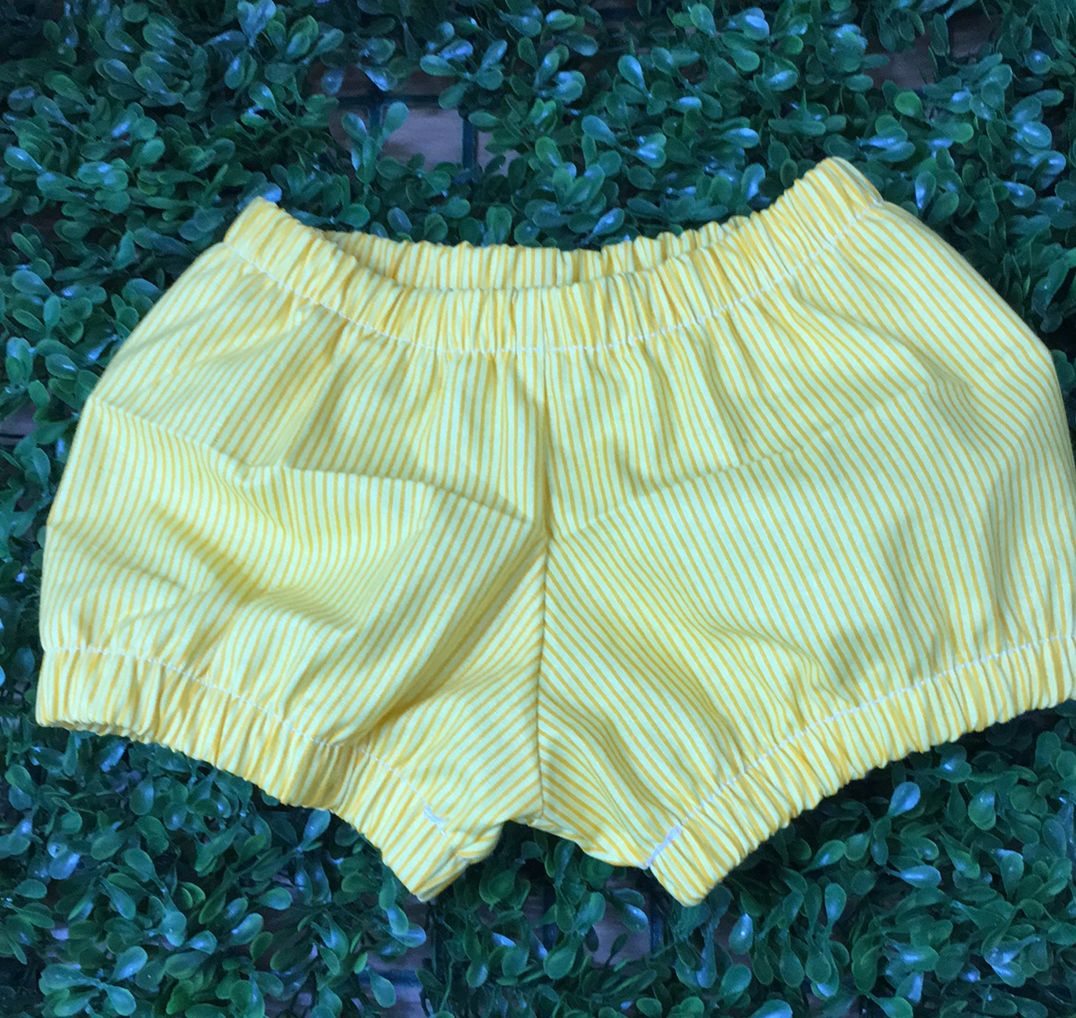 Nappy Cover- Yellow Pinstripe size 1