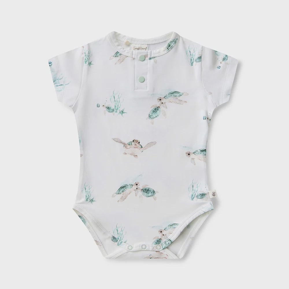 Turtle Short Sleeve Organic Body Suit