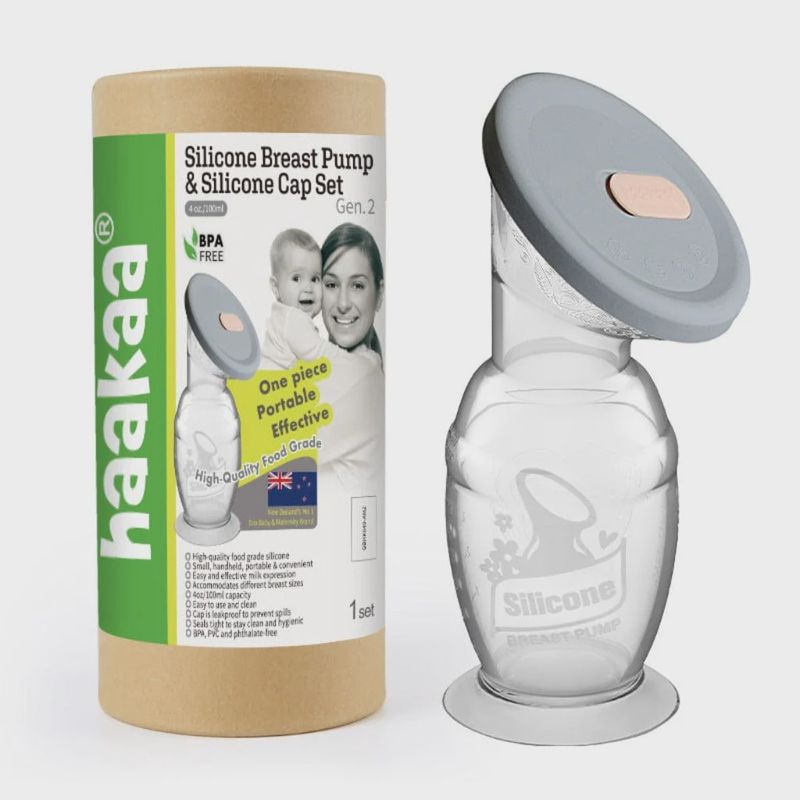 Haakaa Silicone Breast Pump &amp; Cap Combo- 150ml
