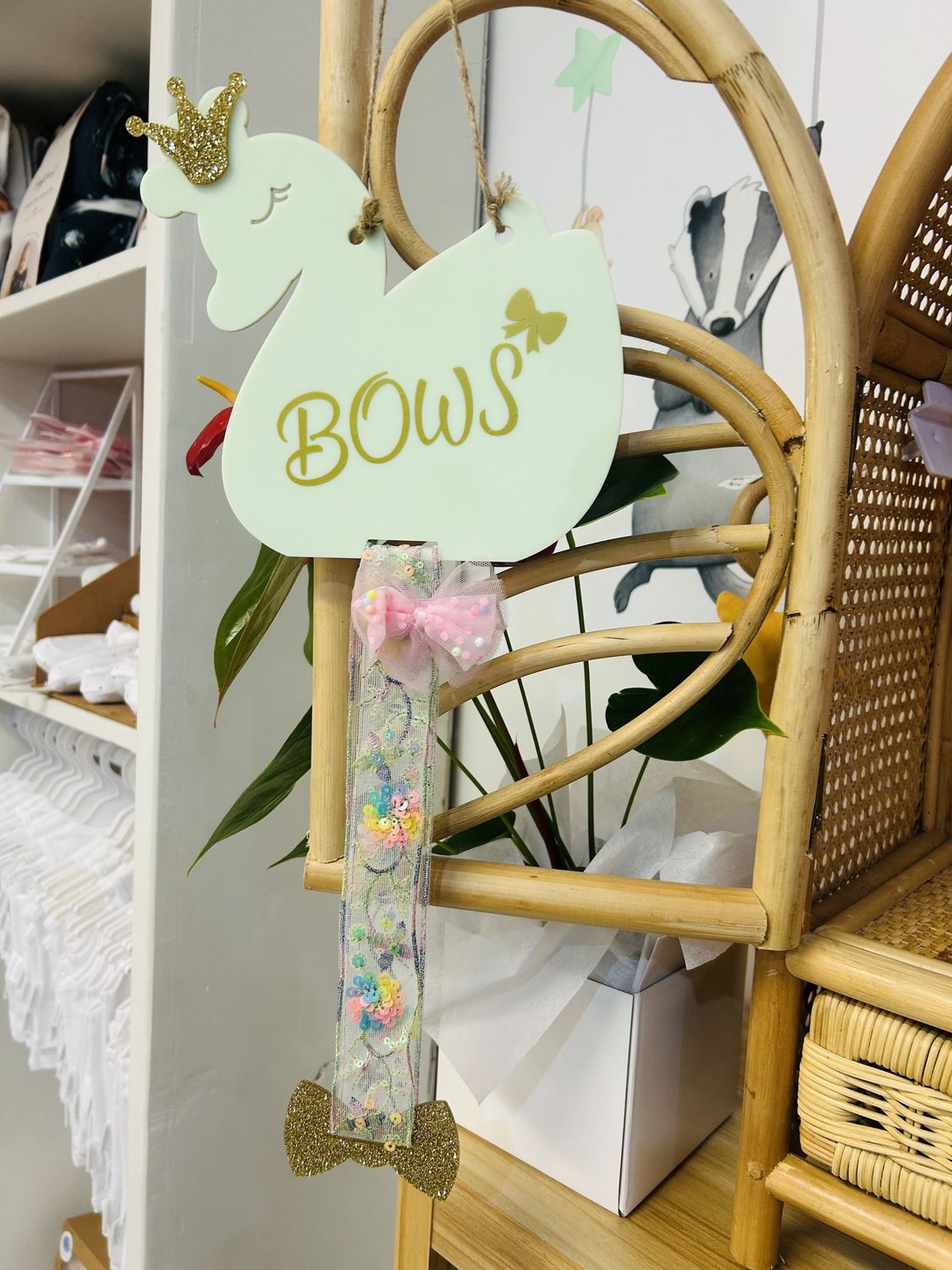 Swan Bow Holder Sorbet Green